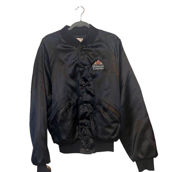 King Louie Other - TRUE VINTAGE Herman Joseph's Black Satin Jacket on King Louie Union Made Tag